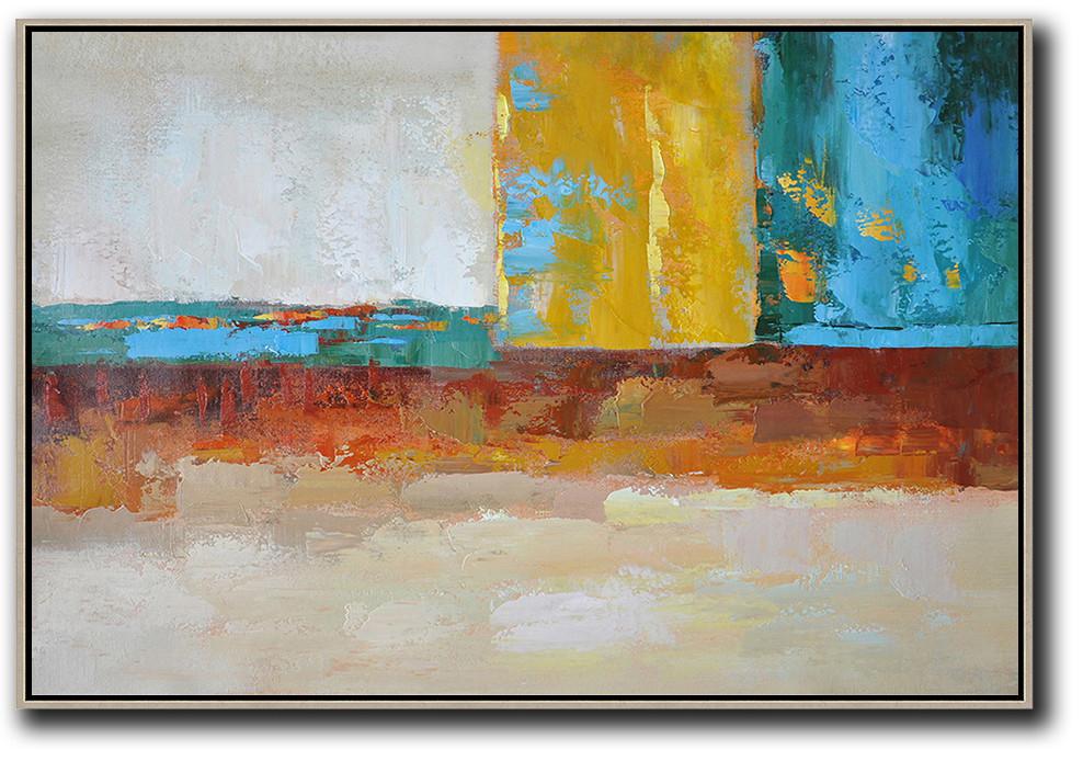 Oversized Horizontal Contemporary Art - Framed Art For Sale Extra Large